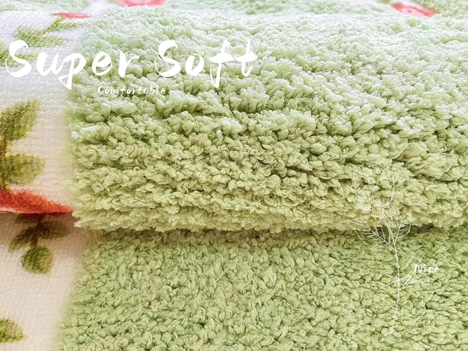Stay Young Nice Rose Flower Area Rugs for Living Room Bedroom Super Soft Bathroom Rugs Non Slip Absorbent Bath Mat Floral Aesthetic Coquette Room Decor 17.71 x 49.21 Inch