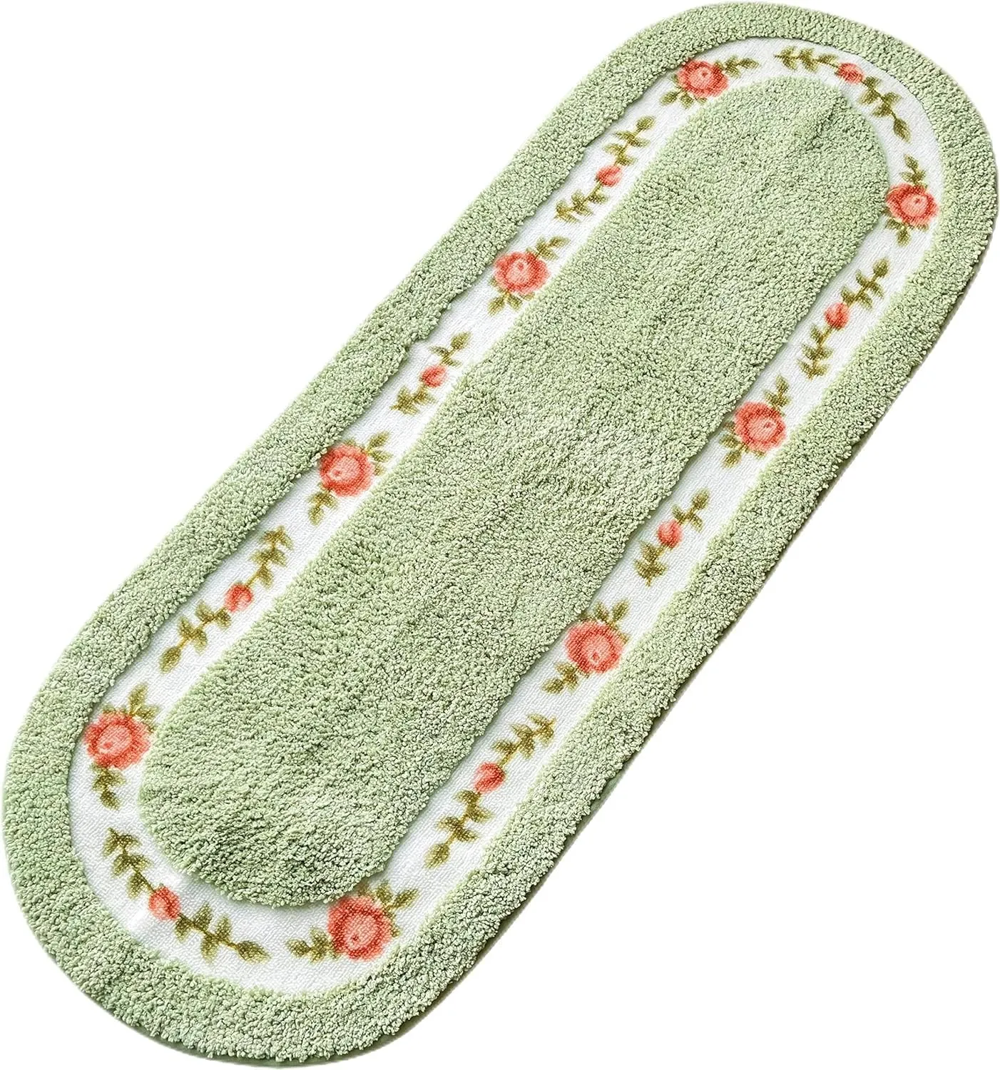 Stay Young Nice Rose Flower Area Rugs for Living Room Bedroom Super Soft Bathroom Rugs Non Slip Absorbent Bath Mat Floral Aesthetic Coquette Room Decor 17.71 x 49.21 Inch