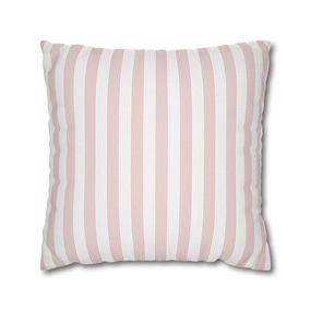 Stephen Pinstripe Outdoor Throw Pillow - Soft Rose