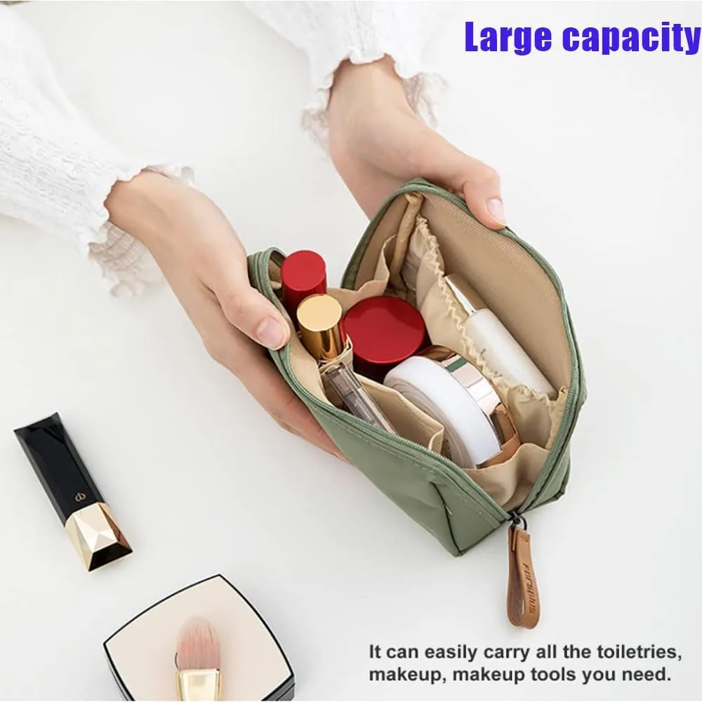 Strealinem Travel Makeup Pouch for Women, Streamline Large Capacity Portable Mini Waterproof Travel Makeup Bag for Daily Storage (Pink Black)