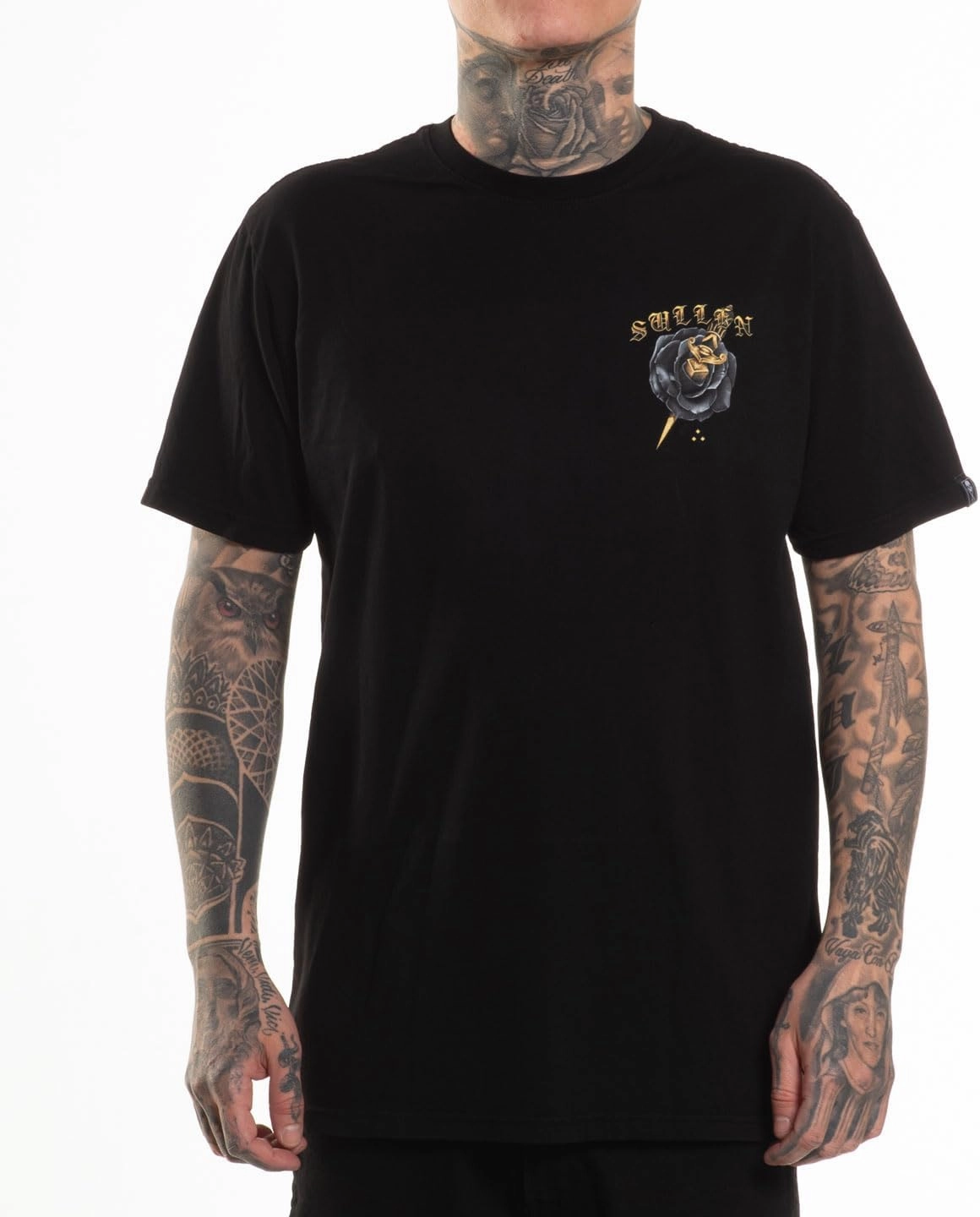 Sullen Men's Golden Tears Artist Series Tattoo Lifestyle Graphic Premium Short Sleeve Tee Black