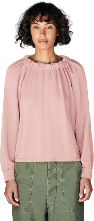 SUNDRY Tie Back Pullover in Rose -1