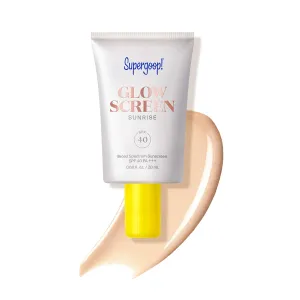 Supergoop! Glowscreen SPF 40, Sunrise (Champagne Glow) - 20 mL - Glowy Primer   Broad Spectrum Tinted Sunscreen - Helps Filter Blue Light - Hydration - Hyaluronic Acid & Vitamin B5