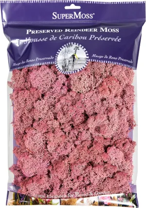 SuperMoss 7 59834 3 23152 Moss, 200 Cubic inch (in3) Bag (Appx. 8oz), Dusty Rose