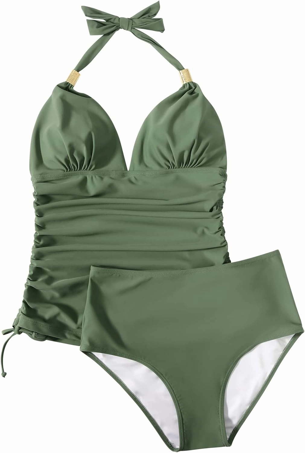 SUUKSESS Women Halter Tankini Bathing Suits Sexy Slimming Tummy Control Swimsuits 2 Pieces