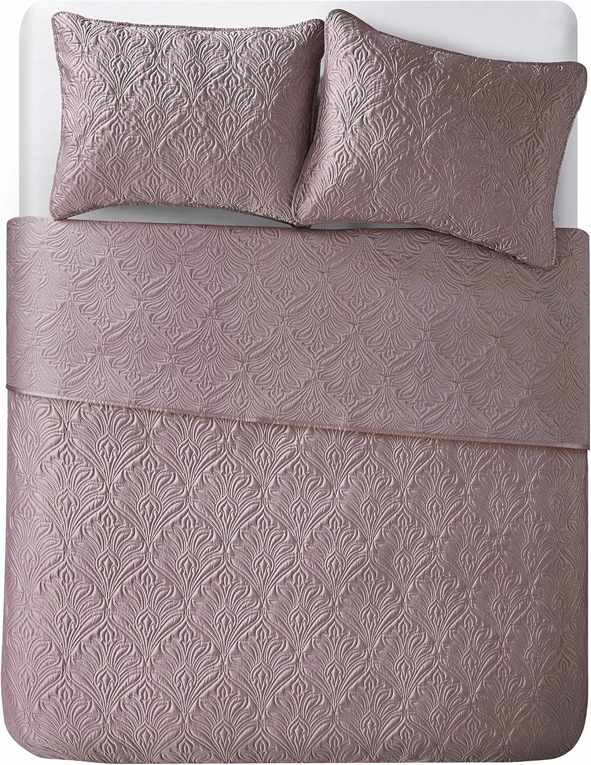 Tahari Home - Full Quilt Set, 3-[Piece Bedding with Matching Shams, Stylish Room Decor (Wendy Rose, Full/Queen)