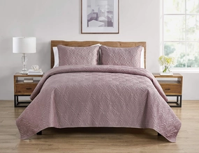 Tahari Home - Full Quilt Set, 3-[Piece Bedding with Matching Shams, Stylish Room Decor (Wendy Rose, Full/Queen)