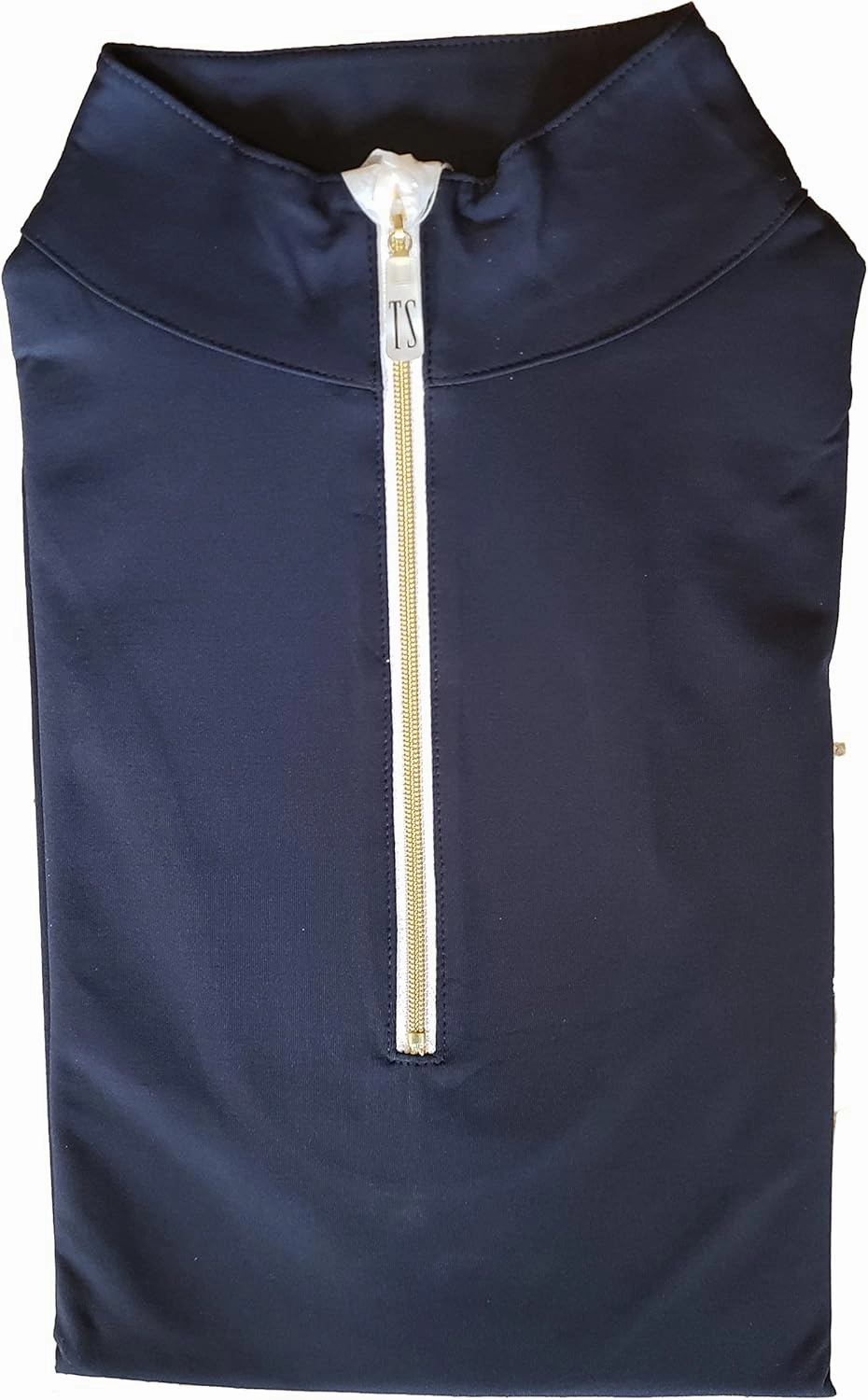 Tailored Sportsman Icefil Long Sleeve Zip Top Sun Shirt Navy/Gold sz XS