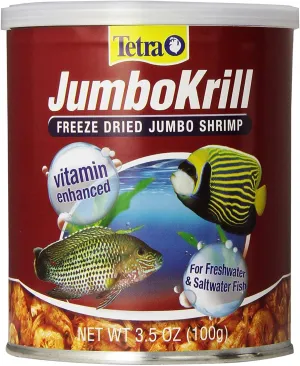 Tetra JumboKrill Freeze-Dried Jumbo Shrimp 3.5 Ounces, Natural Shrimp Treat For aquarium Fish, red (16198) : Pet Food : Pet Supplies