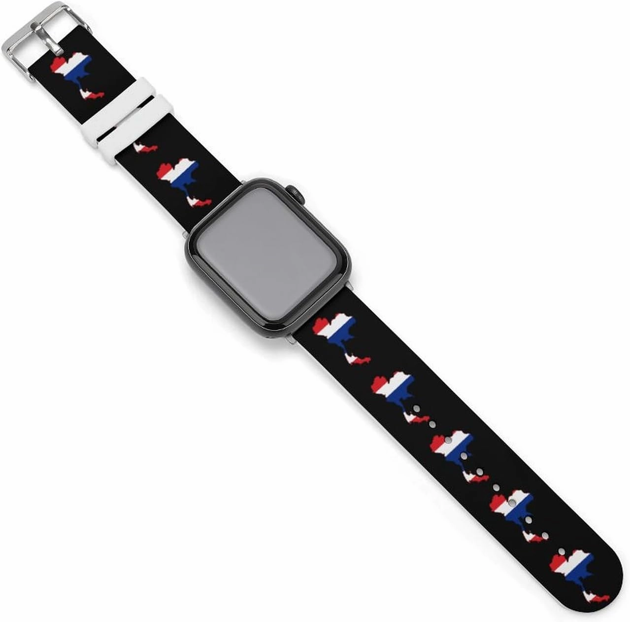 Thailand Thai Flag Adjustable Silicone Watchband Compatible with IWatch Classic Soft Sports Watch Strap for Men Women
