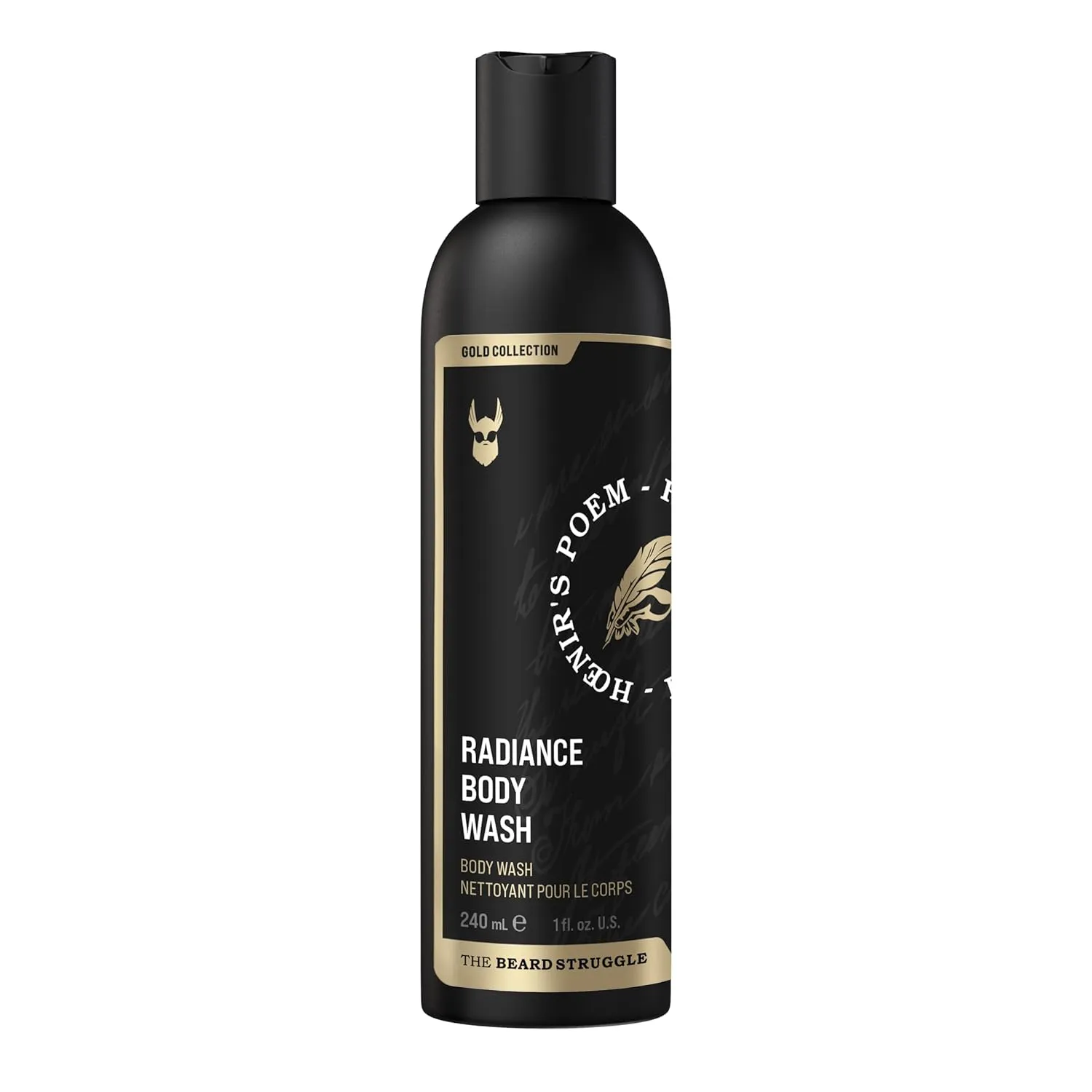 The Beard Struggle Men's Body Wash Hoenir's Poem - Gold Collection - Skin Cleaning Agent - Natural Body Wash - Shower Gel Liquid Soap - 240 mL / 8 US. fl. oz.