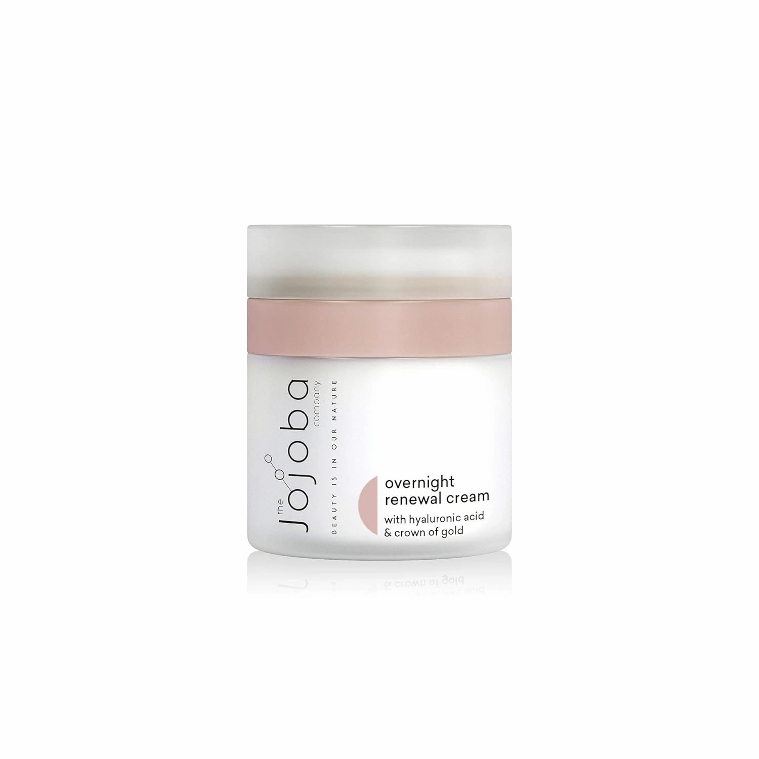 The Jojoba Company Overnight Renewal Cream With Hyaluronic Acid & Crown of Gold, w/Buriti Oil & Marshmallow Extract - Visibly Increases Skin Firmness - Plumps & Hydrates - Repairs & Regenerates - 50ml