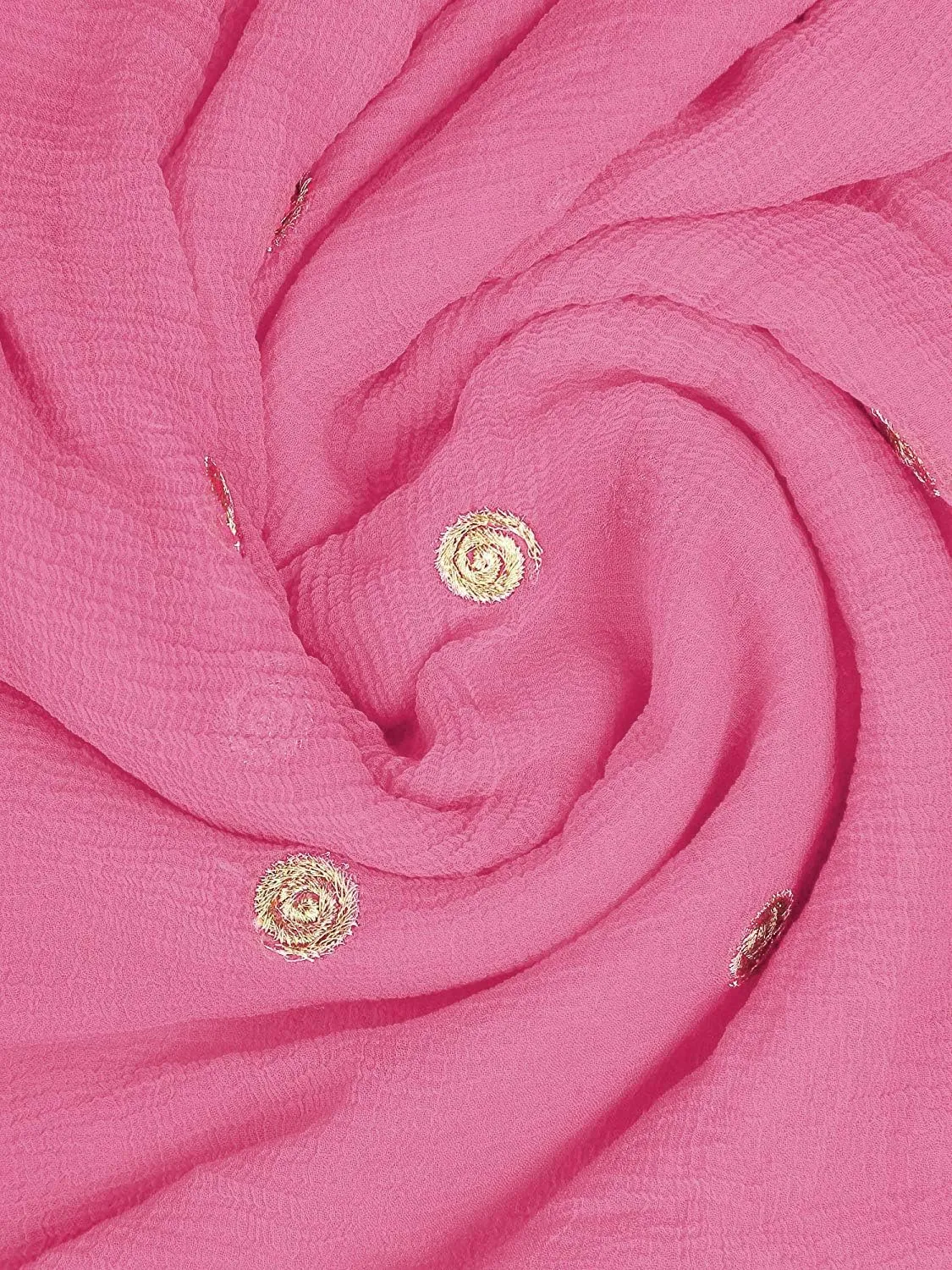 themilestocks TMS Woman's Embroidered Chiffon Dupatta Scarf Shawl Wrap Soft Indian Bridal Wedding