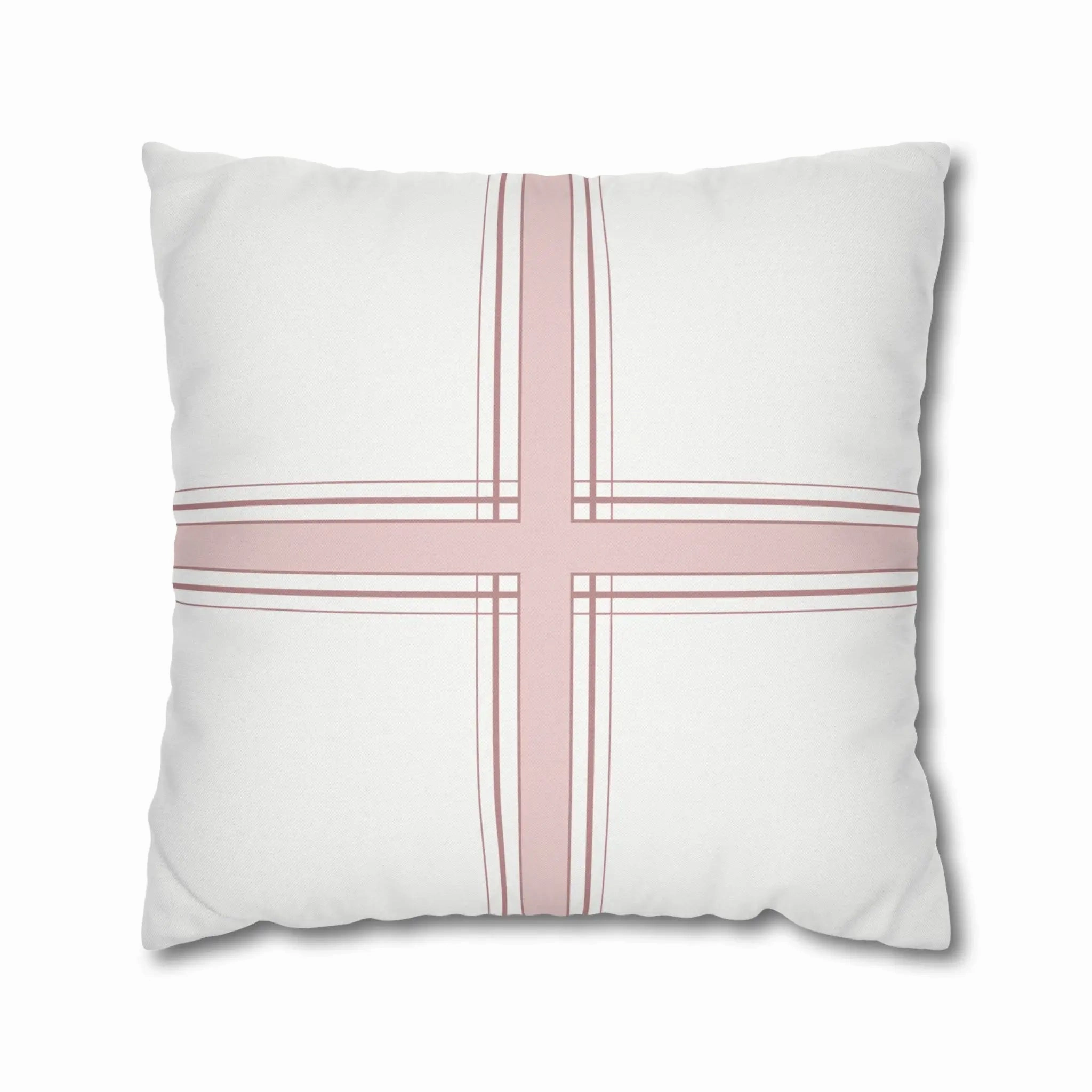 Theresa Criss-Cross Outdoor Throw Pillow - Soft Rose