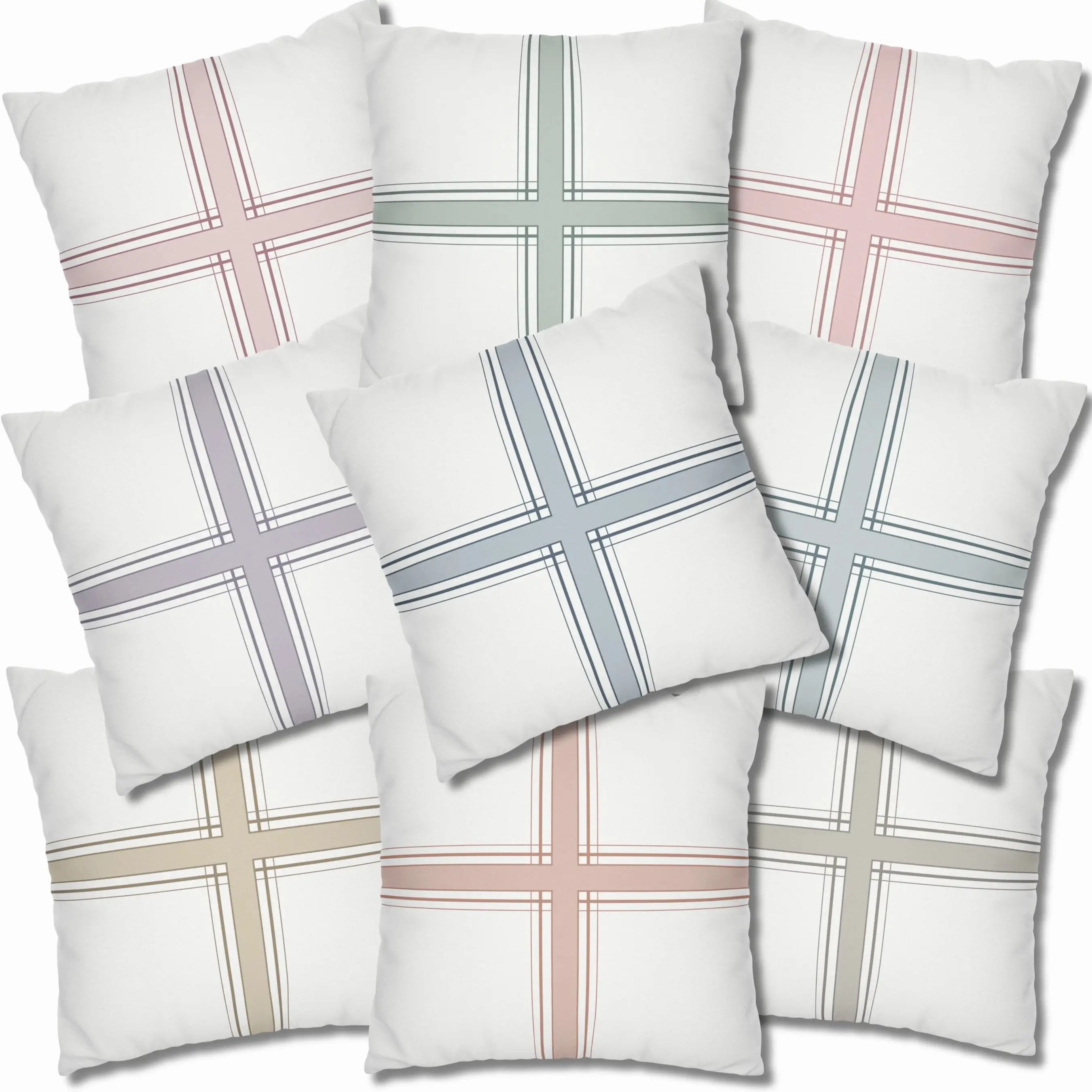 Theresa Criss-Cross Outdoor Throw Pillow - Soft Rose