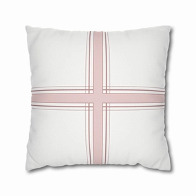 Theresa Criss-Cross Outdoor Throw Pillow - Soft Rose