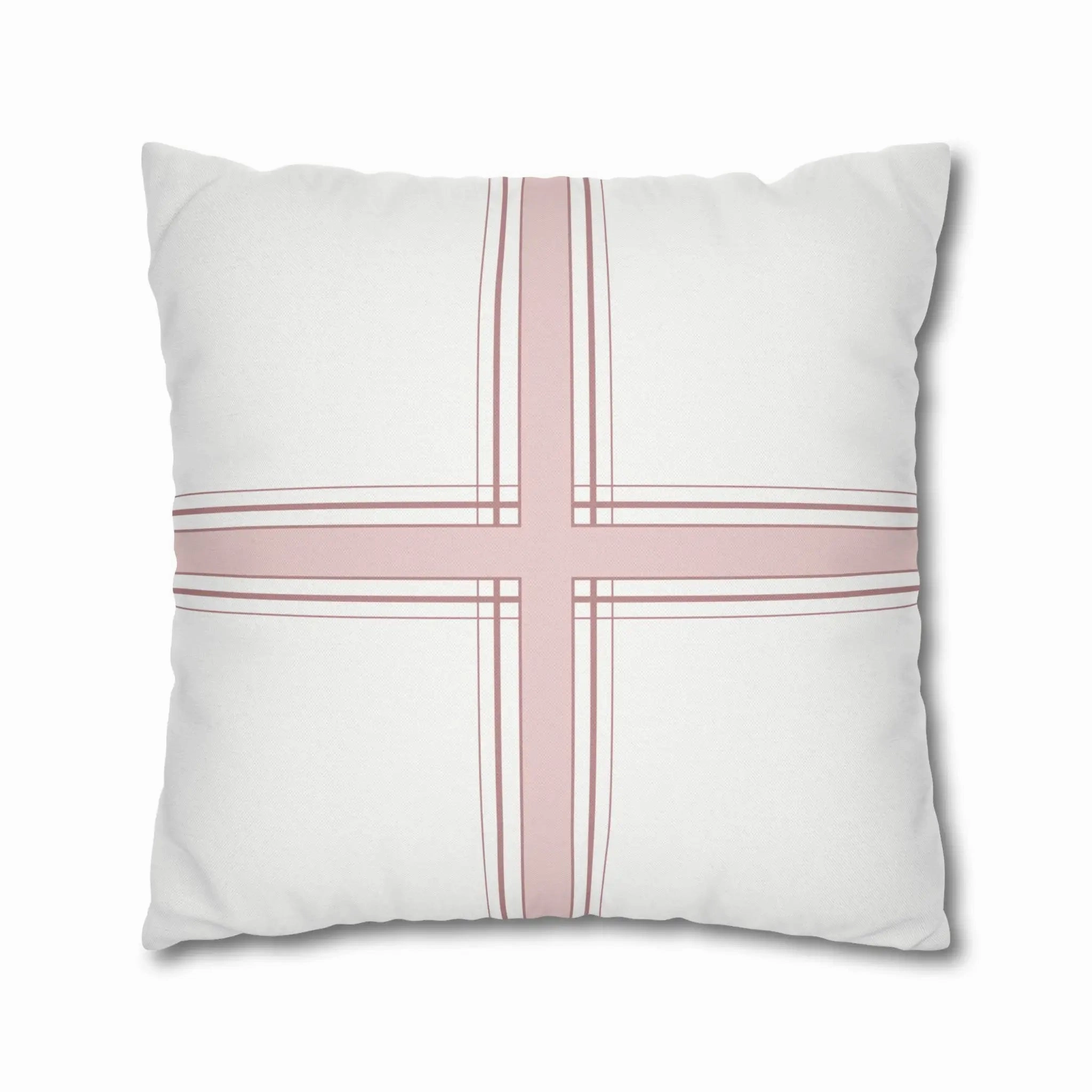 Theresa Criss-Cross Outdoor Throw Pillow - Soft Rose