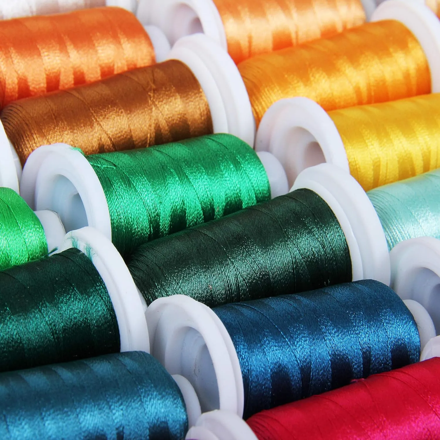 Threadart 80 Color Polyester Embroidery Machine Thread Set - Includes Sets A&B | 500M Spools 40wt | for Brother Babylock Janome Singer Pfaff Bernina Machines - Includes Black & White