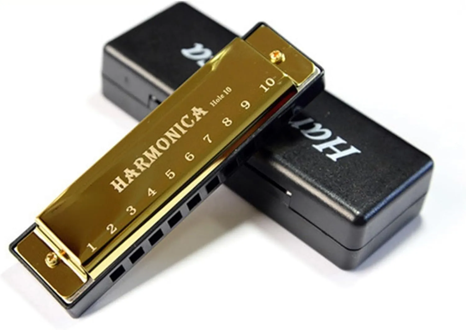 Titanium Copper Core 10 Holes C Blues Harmonica(Gold)