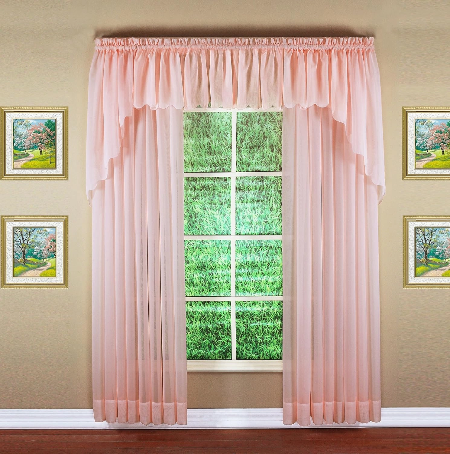 Today's Curtain Emelia Original Voile Panel 84", Rose, 60" W x 84" L