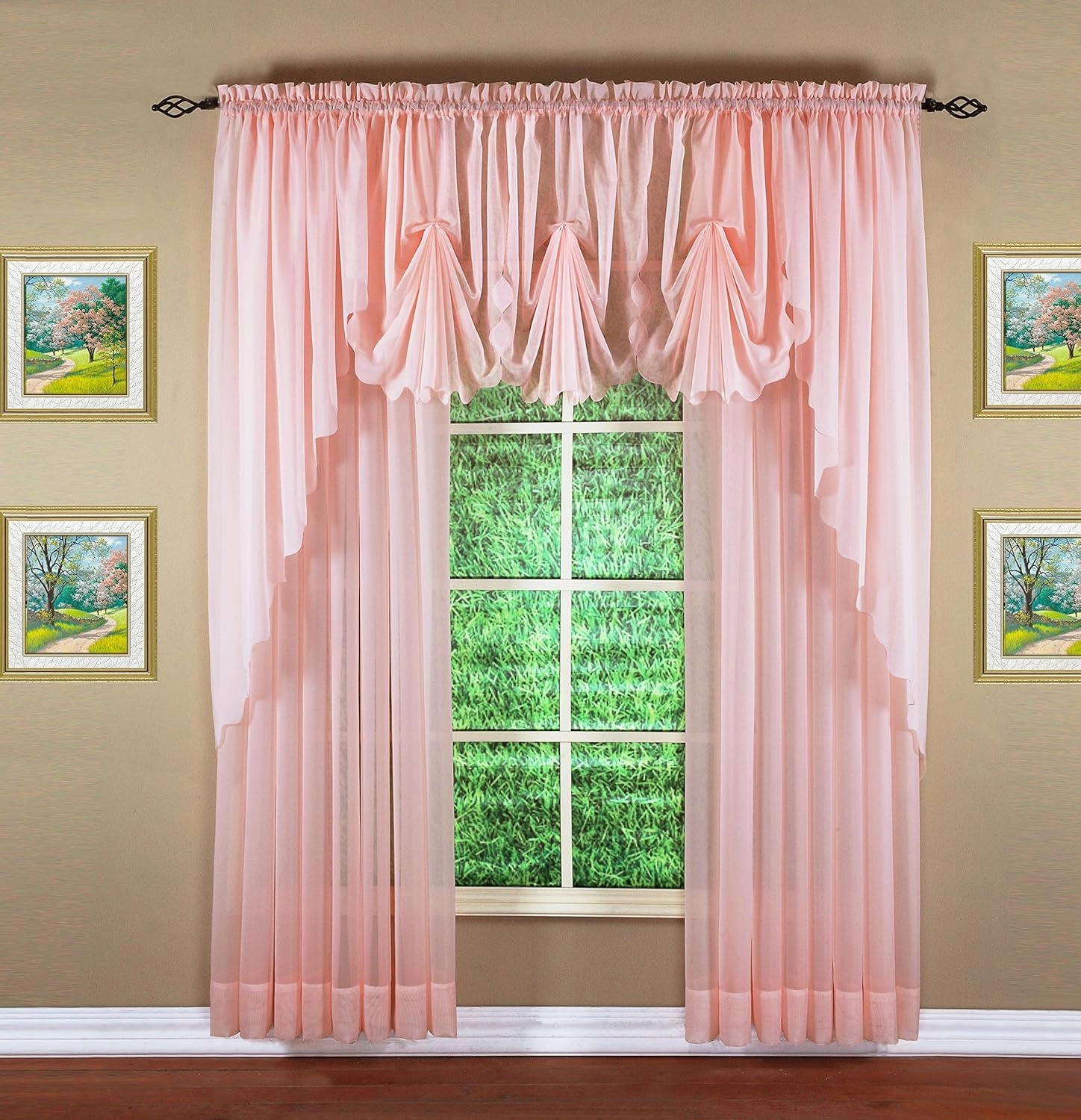 Today's Curtain Emelia Original Voile Panel 84", Rose, 60" W x 84" L