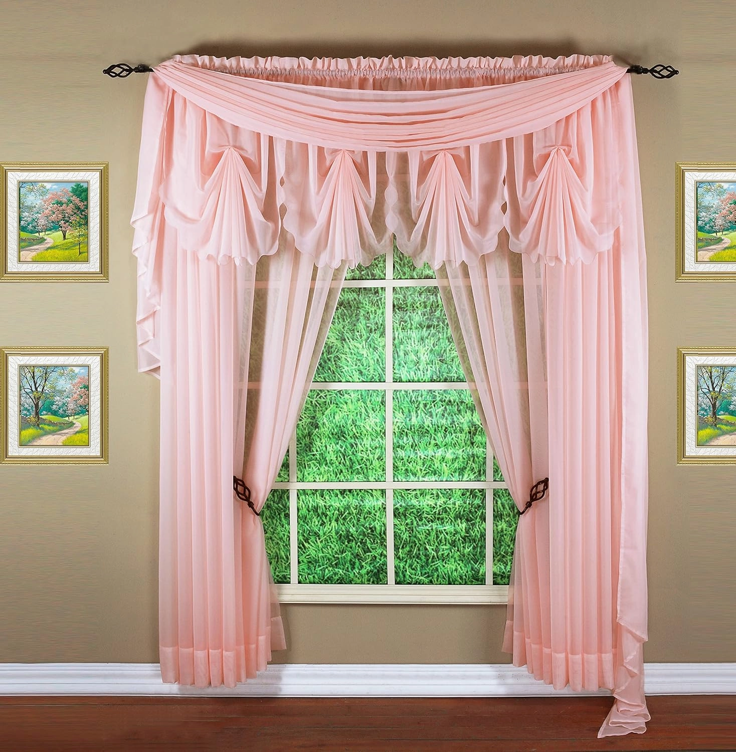 Today's Curtain Emelia Original Voile Panel 84", Rose, 60" W x 84" L