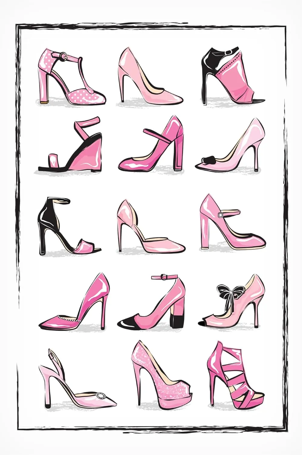 Trademark Fine Art Canvas Wall Art - Martina 'Pink Shoes' Wall Art for Living Room, Bedroom, or Office Décor