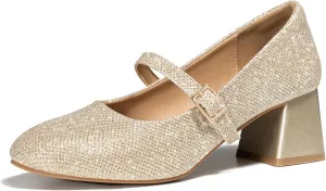 Trary Mary Jane Shoes Women, Chunky Mary Janes Heels for Women Shoes Dressy Casual, Dress Shoes for Women Block Heels Closed Toe Mary Jane Pumps