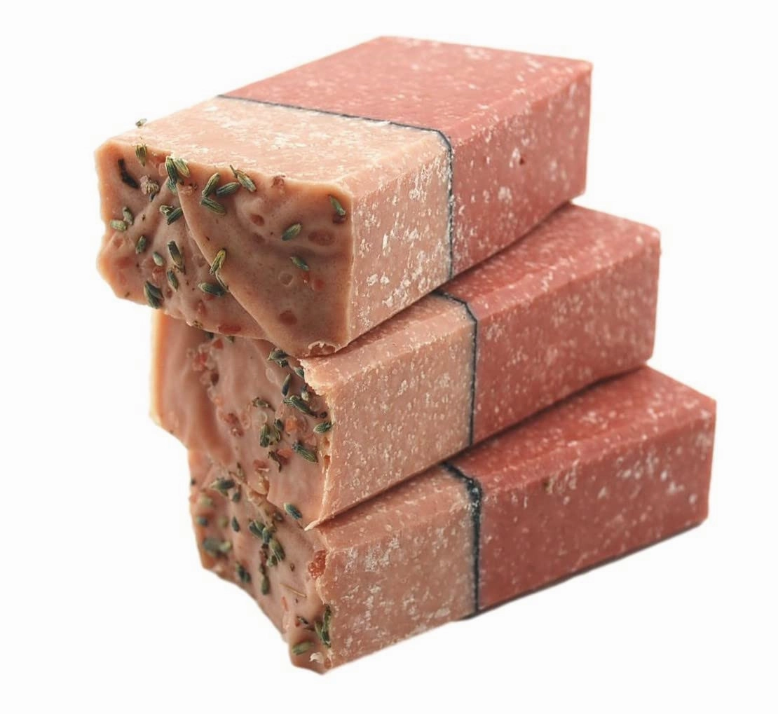 Traverse Bay Bath and Body- All natural handmade cold process bar soap,lavender Rose Himalayan pink salt, essential oil soap. 3 bar pack 16   oz. Made in the USA