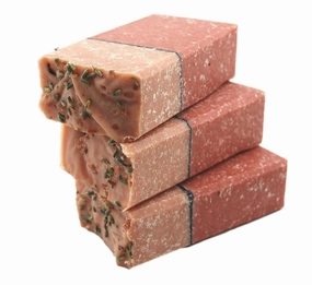 Traverse Bay Bath and Body- All natural handmade cold process bar soap,lavender Rose Himalayan pink salt, essential oil soap. 3 bar pack 16   oz. Made in the USA