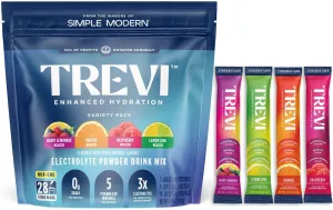 Trevi™ Sugar Free Electrolytes - Drink Mix Hydration Powder Packets - 28 Count - Variety Pack 1