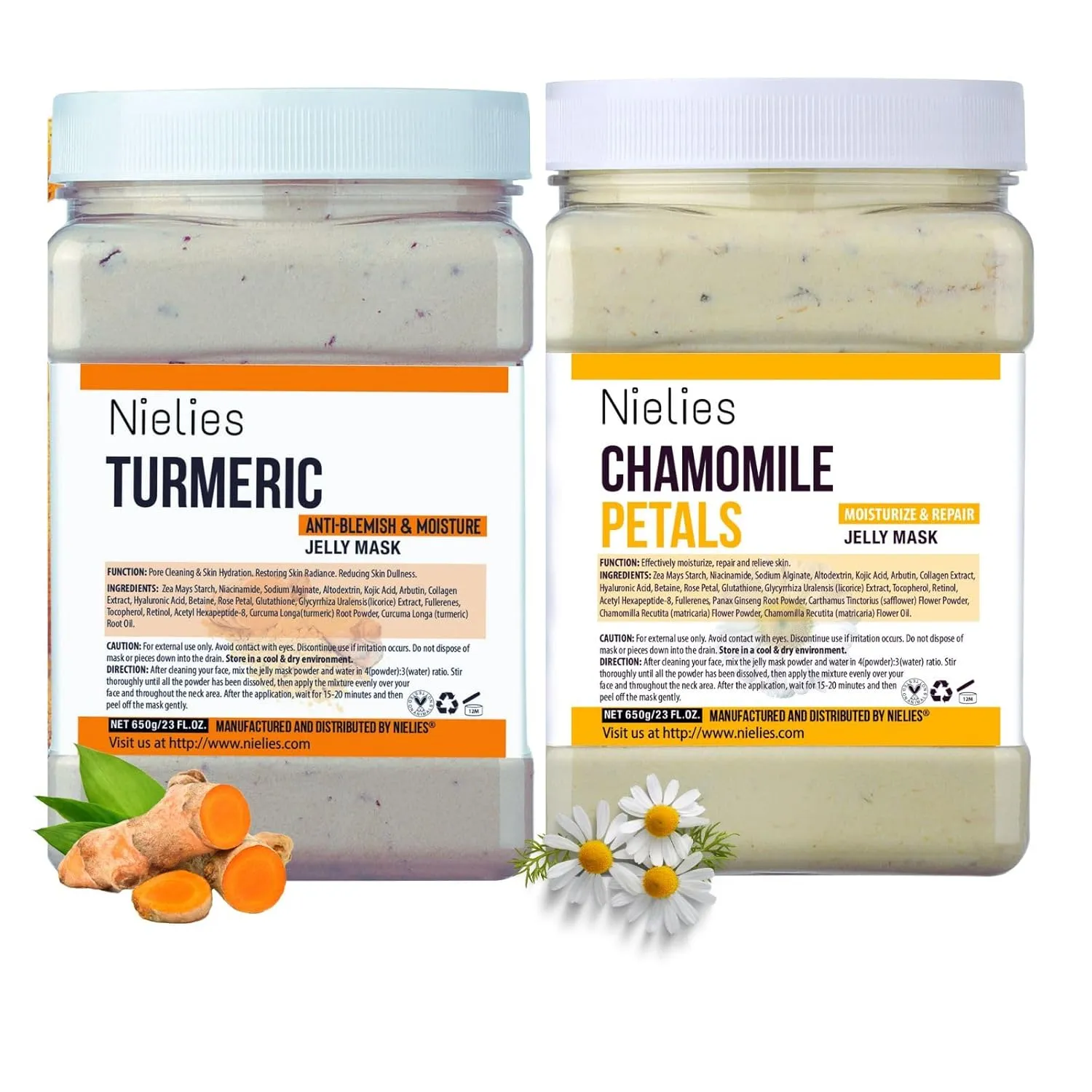 Turemic Chamomile Petals Jelly Mask, Anti-Aging, Hydrating, Face Skin Care, Peel-Off, Vegan, 20 Minute Moisturizing Treatment