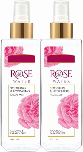 TV Pure & Natural Rose Water Spray for Face(Pack of 2)-100ml,Face Mist for Glowing Skin|Gulab Jal for Skin|Face Toner|Makeup Remover|Alcohol & Paraben Free| Tighten The Open Pores-for Men & Women