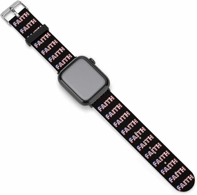 U.S. Flag Faith Adjustable Silicone Watchband Compatible with IWatch Classic Soft Sports Watch Strap for Men Women