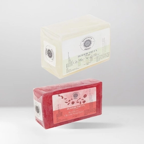Ultra Clear Transparent Glycerin Sopa Base & Red Rose So.ap Base for Combo for DIY So.ap Making Pack Of 2 (500g each)