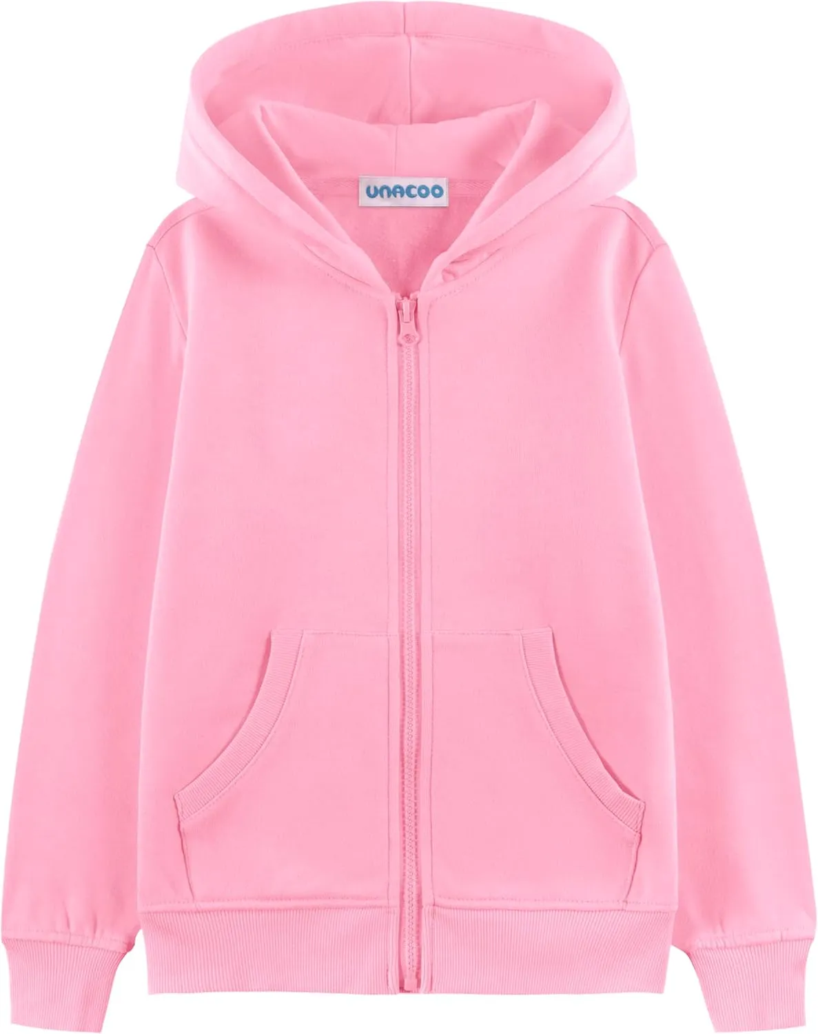 UNACOO Girls Boys Zip Up Hoodie Soft Fleece Sweatshirt Kids Hoodies for Toddler Zipper hoodie Jacket (Age 3-12 Years)
