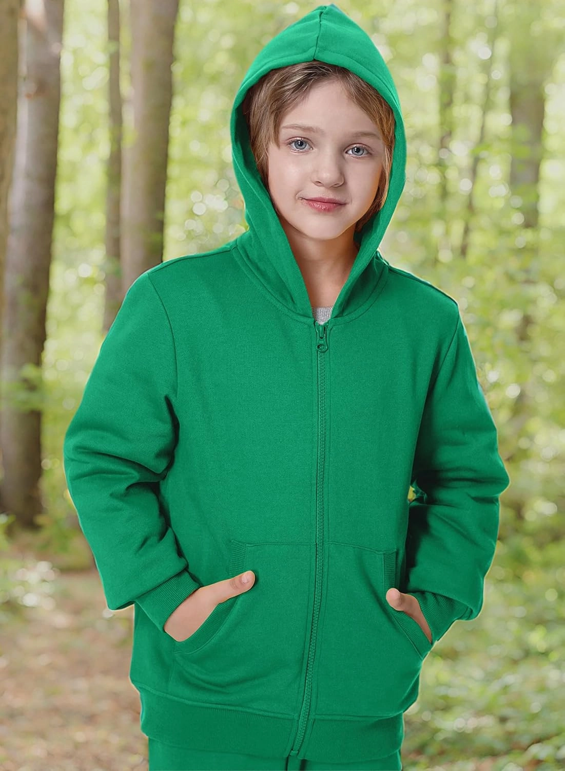 UNACOO Girls Boys Zip Up Hoodie Soft Fleece Sweatshirt Kids Hoodies for Toddler Zipper hoodie Jacket (Age 3-12 Years)