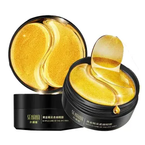 Under Eye Collagen Patch, 24K Gold Anti-Aging Mask, Pads for Puffy Eyes & Bags, Dark Circles and Wrinkles, with Hyaluronic Acid, Hydrogel, Deep Moisturizing Improves elasticity, 30 Pairs