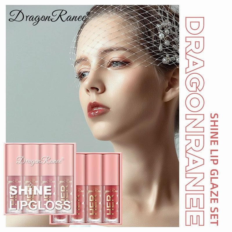 Unique assortment Shiny pack 4 of Ergonomic Nude lipgloss