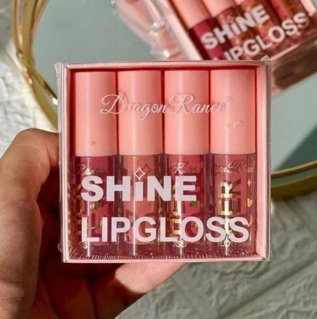 Unique assortment Shiny pack 4 of Ergonomic Nude lipgloss