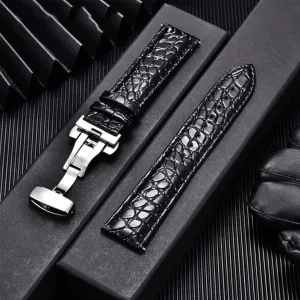 Universal Soft Wrist Belt Bracelet Comfortable Genuine Leather Watch Strap 16/18/20/22mm Watch Buckle Band   Tool(D,22mm)
