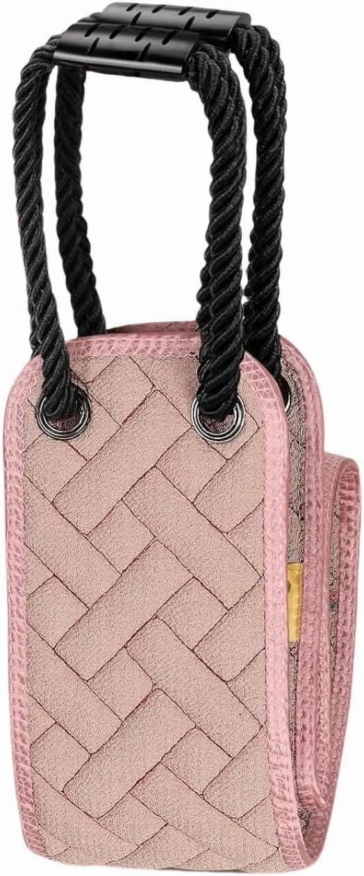 Upgraded Handle Exfoliating Back Scrubber, 38.5-Inch Double Face Body Scrub Bath Exfoliator, Shower Exfoliating Face Towel, Deep Cleansing Skin Back Scrubber, Unisex (Pink)