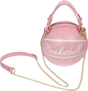 VALICLUD Crossbody Bag Round Basketball Shaped Handbag Novelty Purse Circle Shoulder Bag for Women