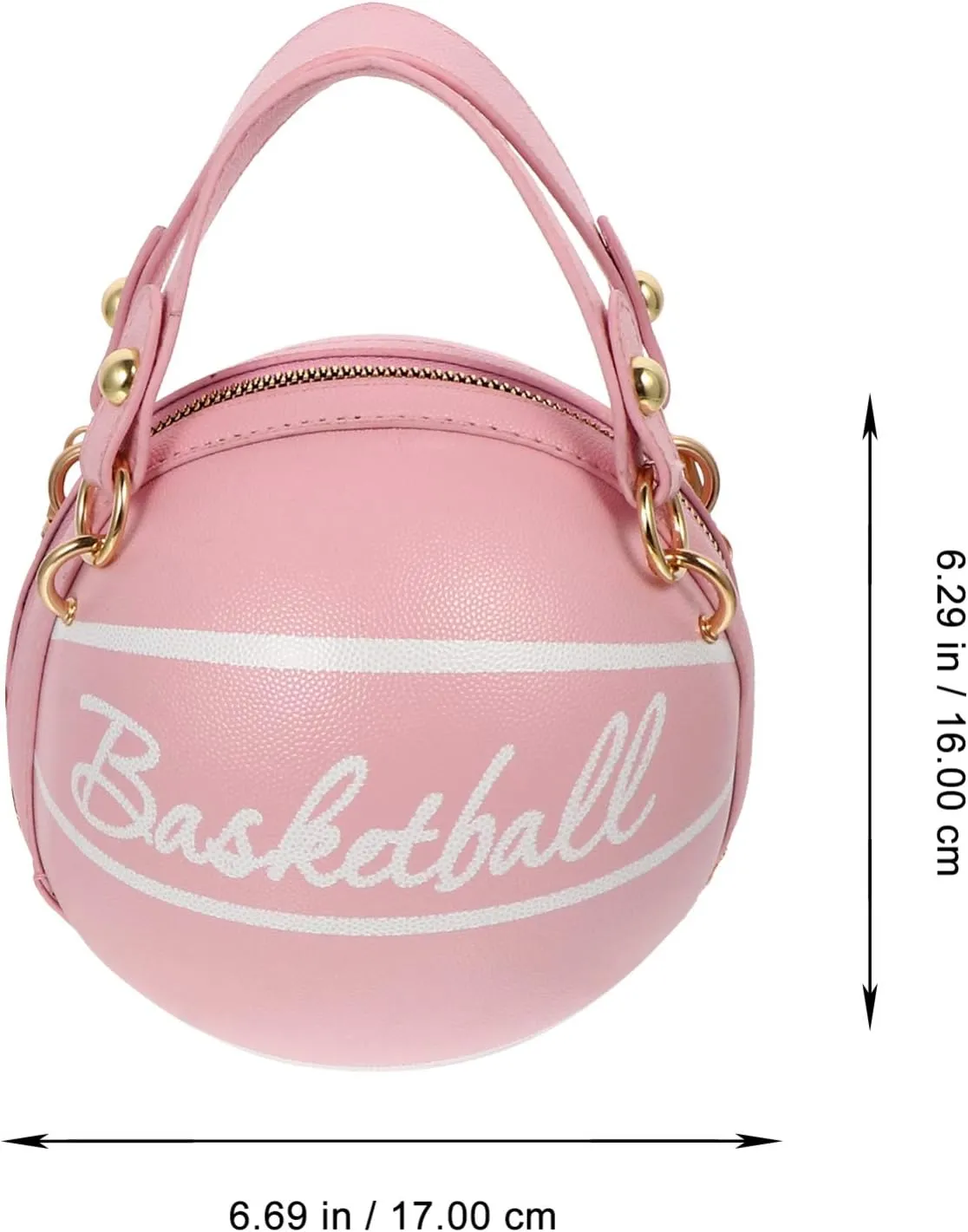 VALICLUD Crossbody Bag Round Basketball Shaped Handbag Novelty Purse Circle Shoulder Bag for Women