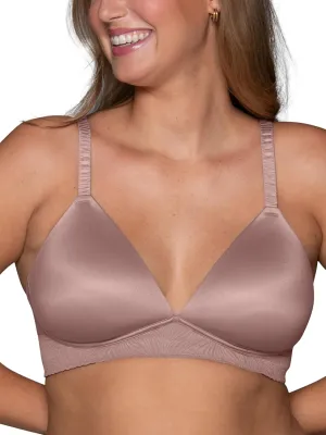 Vanity Fair Women's Effortless Wireless Bra, Buttery Soft Fabric & Lightweight Memory Foam Cups up to DD