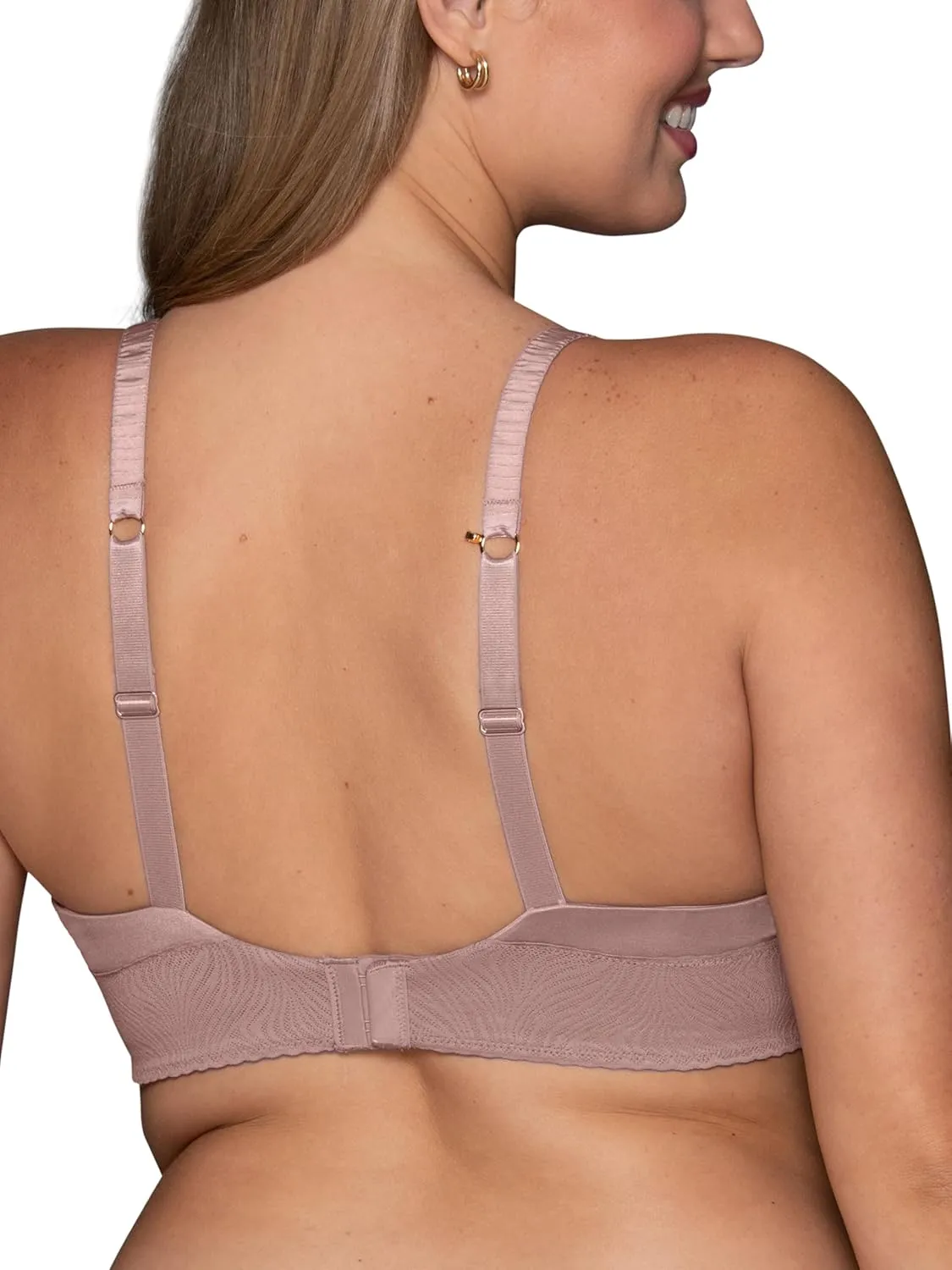 Vanity Fair Women's Effortless Wireless Bra, Buttery Soft Fabric & Lightweight Memory Foam Cups up to DD