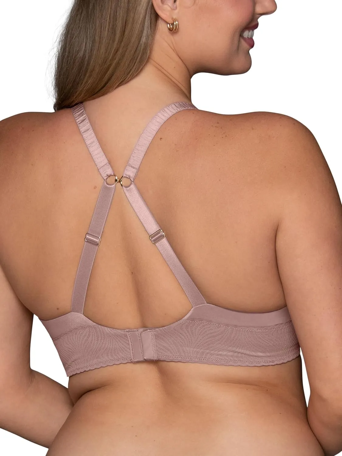 Vanity Fair Women's Effortless Wireless Bra, Buttery Soft Fabric & Lightweight Memory Foam Cups up to DD