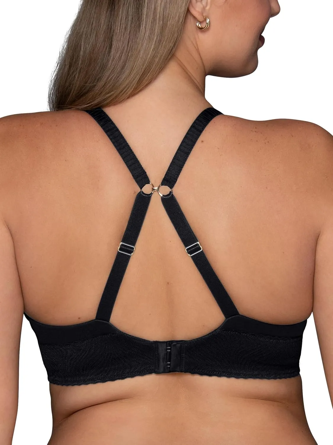 Vanity Fair Women's Effortless Wireless Bra, Buttery Soft Fabric & Lightweight Memory Foam Cups up to DD