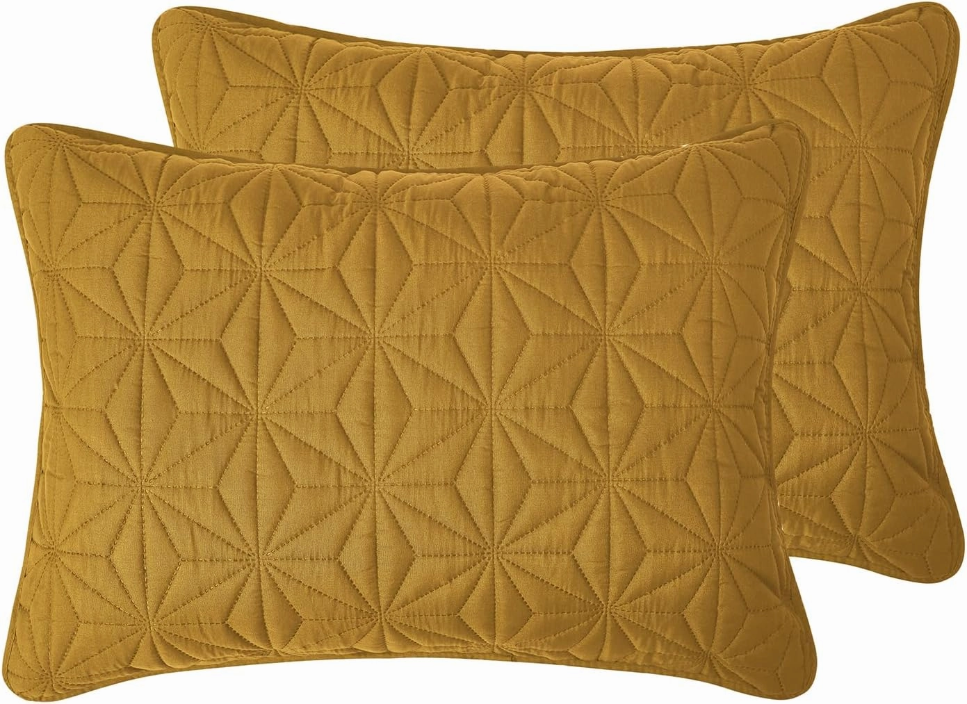 VCNY Home - Quilt Set, Soft Bedding with Matching Shams, Dorm Room Essentials, Use As Bedspread or Throw Blanket (Kaleidoscope Gold, Full/Queen)