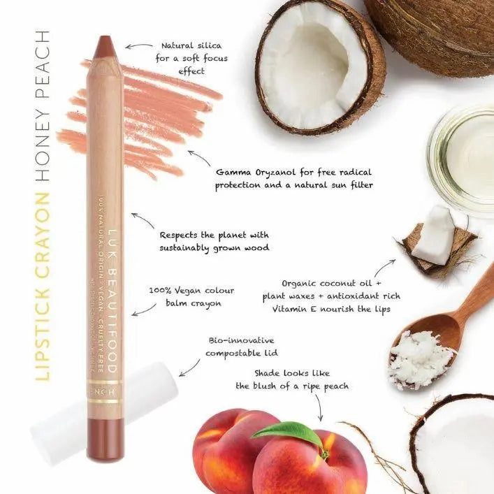 Vegan Lipstick Crayon in Honey Peach